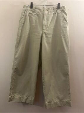 Madewell Wide-Leg Chino Pants in Light Green